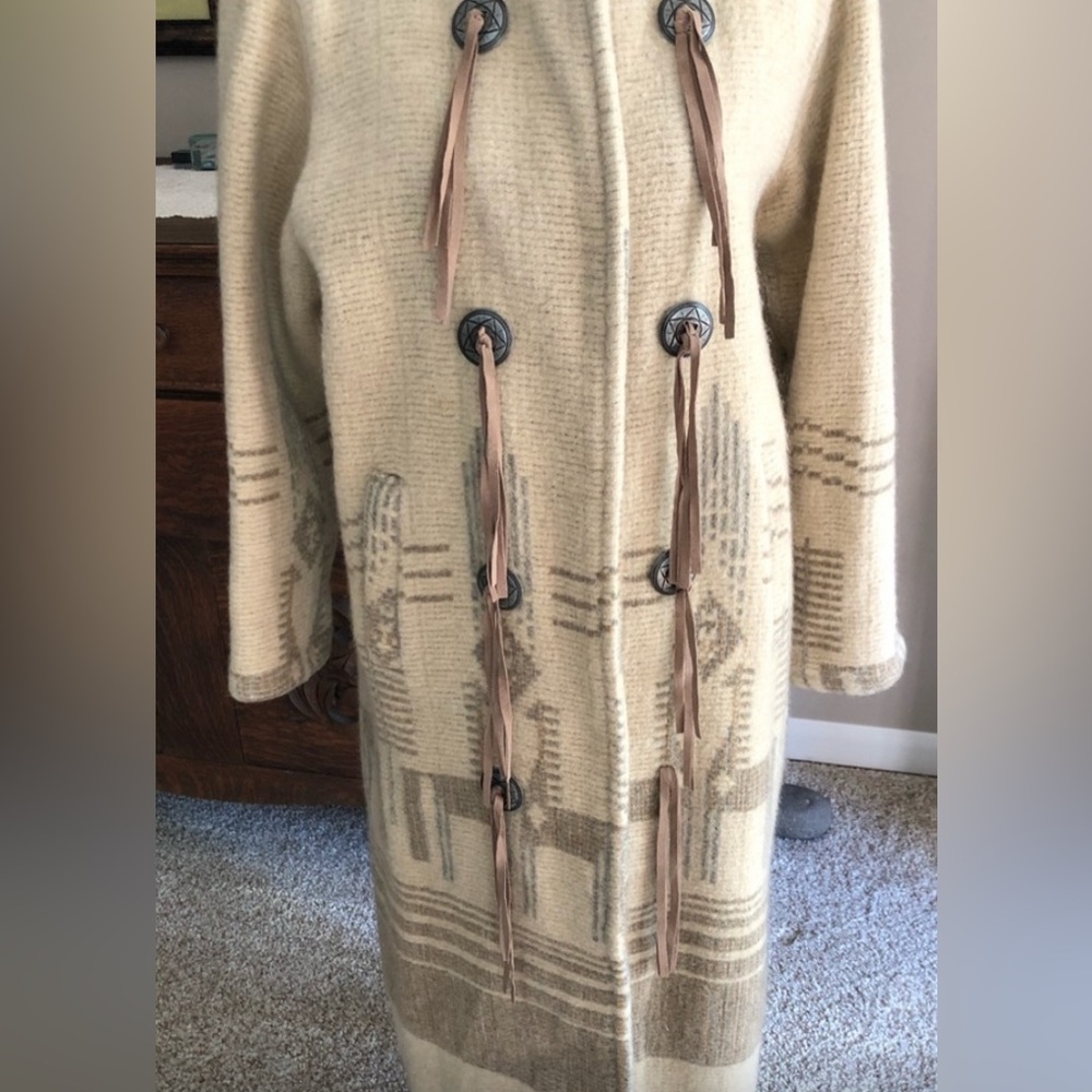 Vintage Woolrich full length southwest Mohair Wool blanket Coat